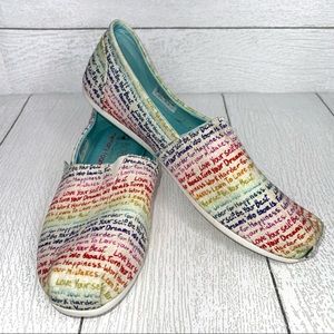 Bobs from Sketchers | Inspire Me Rainbow Slip On Flats